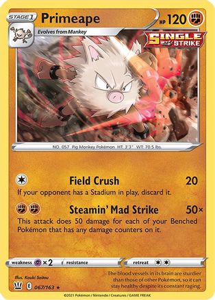 Primeape 067  SWSH05 Battle Styles - Rare