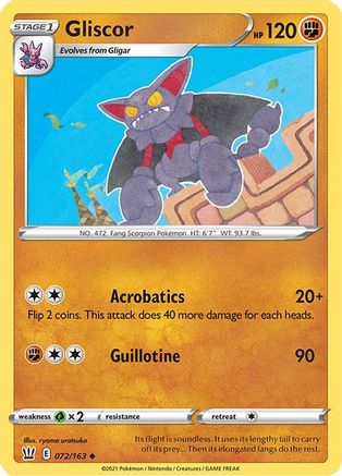 Gliscor 072  SWSH05 Battle Styles - Uncommon