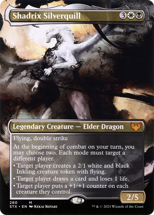 Shadrix Silverquill (STX-280) - Strixhaven: School of Mages (Borderless) Foil
