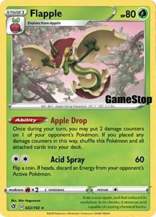 Flapple (Gamestop Exclusive) 022/192  - Holofoil Miscellaneous Cards & Products - Promo