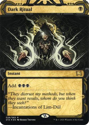 Dark Ritual (Foil Etched) (STA-026) - Strixhaven Mystical Archive (Borderless) Foil