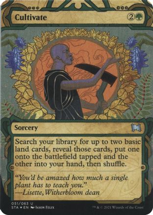Cultivate (Foil Etched) (STA-051) - Strixhaven Mystical Archive (Borderless) Foil
