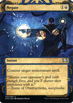 Negate (Foil Etched) (STA-018) - Strixhaven Mystical Archive (Borderless) Foil