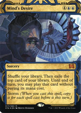 Mind's Desire (Foil Etched) (STA-017) - Strixhaven Mystical Archive (Borderless) Foil