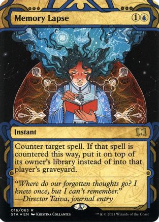 Memory Lapse (Foil Etched) (STA-016) - Strixhaven Mystical Archive (Borderless) Foil