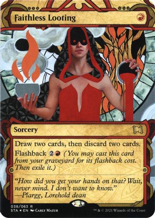 Faithless Looting (Foil Etched) (STA-038) - Strixhaven Mystical Archive (Borderless) Foil