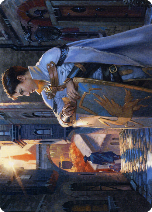 Dennick, Pious Apprentice // Dennick, Pious Apprentice (AMID-058) - Midnight Hunt Art Series (Borderless) Foil