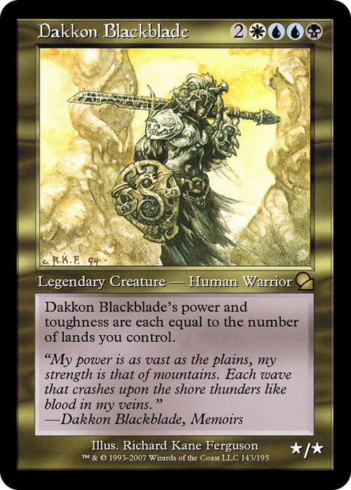 Dakkon Blackblade (ME1-143) - Masters Edition