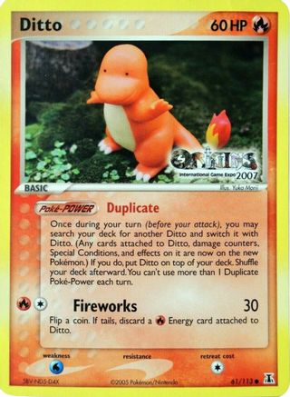 Ditto - 61/113 (Origins International Game Expo 2007)/113  Nintendo Promos - Promo