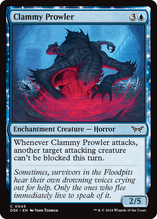 Clammy Prowler (DSK-045) - Duskmourn: House of Horror: (enchantment)