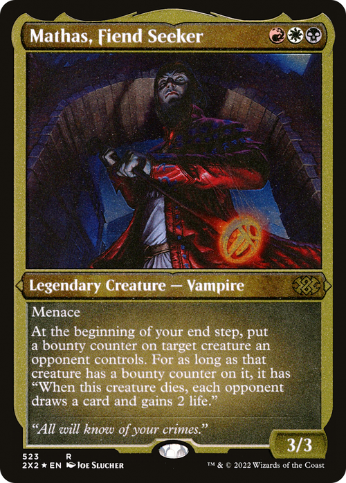 Mathas, Fiend Seeker (Foil Etched) (2X2-523) - Double Masters 2022 Foil