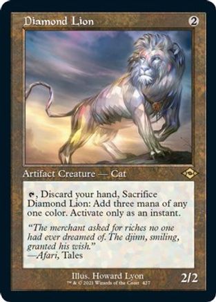 Diamond Lion (Retro Frame) (Foil Etched) (MH2-427) - Modern Horizons 2 Foil