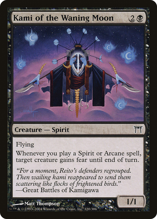Kami of the Waning Moon (CHK-120) - Champions of Kamigawa Foil