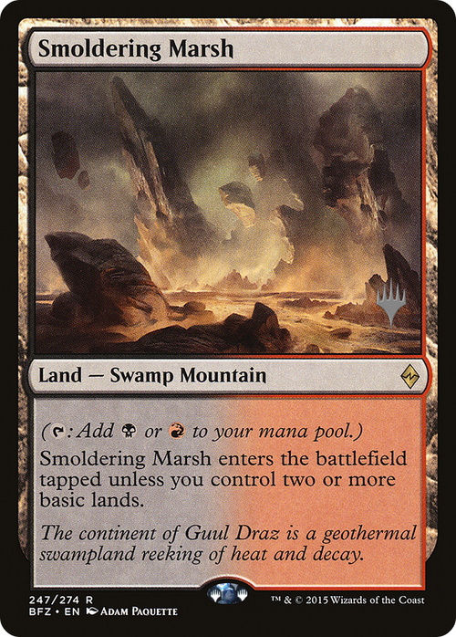 Smoldering Marsh (PPKHM-247P) - Battle for Zendikar Promos