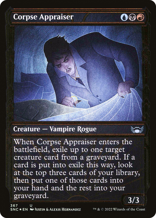 Corpse Appraiser (Gilded Foil) (SNC-367) - Streets of New Capenna: (Showcase) Foil