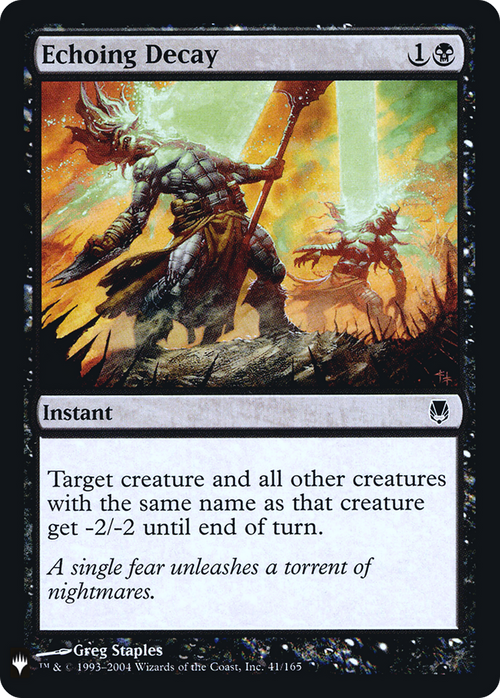 Echoing Decay (LIST-DST-41) - The List Foil