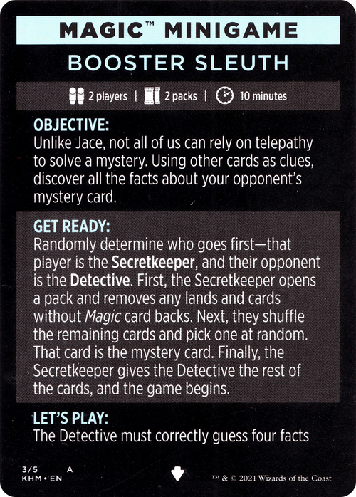 Booster Sleuth // Booster Sleuth (cont'd) (MKHM-003) - Kaldheim Minigames