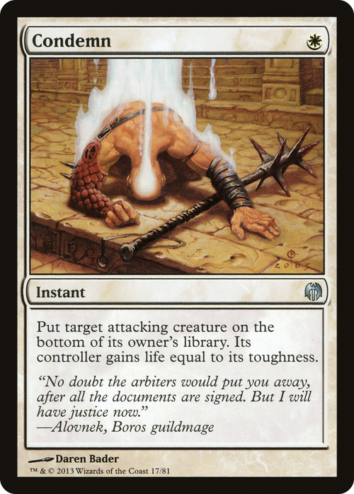 Condemn (DDL-017) - Duel Decks: Heroes vs. Monsters