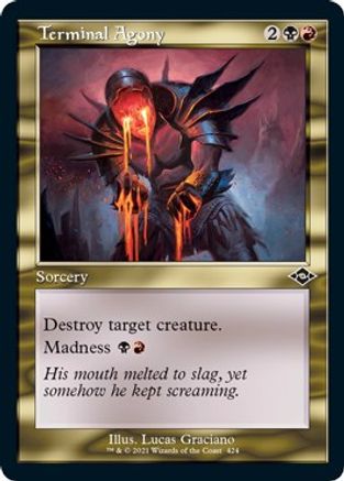 Terminal Agony (Retro Frame) (Foil Etched) (MH2-424) - Modern Horizons 2 Foil