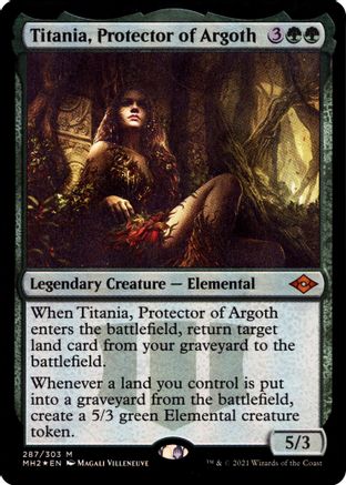 Titania, Protector of Argoth (Foil Etched) (MH2-287) - Modern Horizons 2 Foil