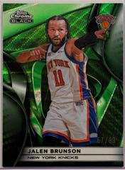Jalen Brunson [Green Refractor] #28 2025 Topps Chrome Black /99
