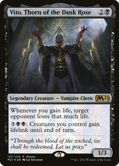 Vito, Thorn of the Dusk Rose (MEDIA-127) - Core Set 2021 Promos Foil