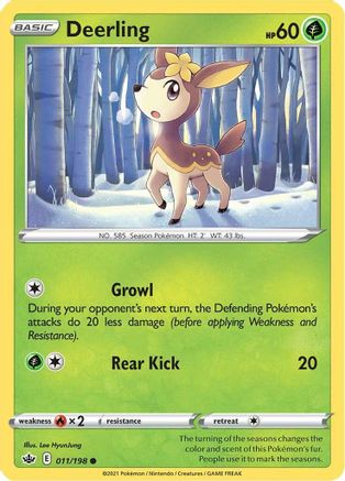 Deerling 011  - Reverse Holofoil SWSH06 Chilling Reign - Common