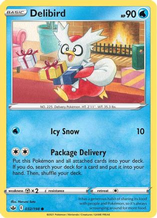 Delibird 032  SWSH06 Chilling Reign - Common
