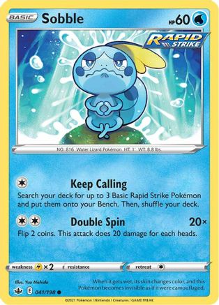 Sobble 041  SWSH06 Chilling Reign - Common