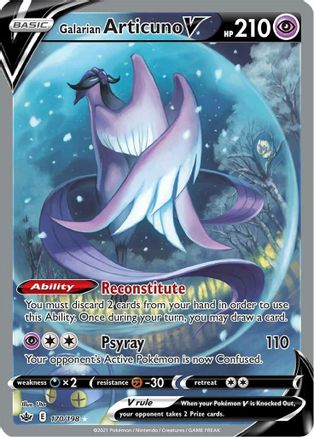 Galarian Articuno V (Alternate Full Art) 170  - Holofoil SWSH06 Chilling Reign - Ultra Rare