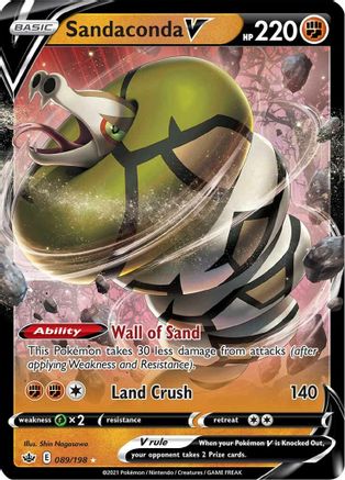 Sandaconda V 089  - Holofoil SWSH06 Chilling Reign - Ultra Rare