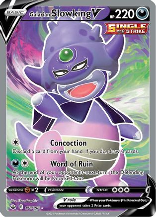 Galarian Slowking V (Full Art) 178  - Holofoil SWSH06 Chilling Reign - Ultra Rare