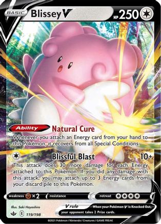 Blissey V 119  - Holofoil SWSH06 Chilling Reign - Ultra Rare