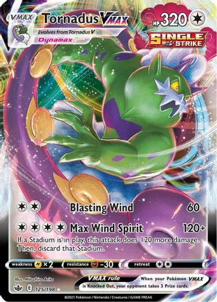Tornadus VMAX 125  - Holofoil SWSH06 Chilling Reign - Ultra Rare