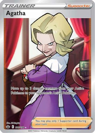 Agatha (Full Art) 186  - Holofoil SWSH06 Chilling Reign - Ultra Rare