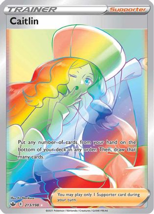 Caitlin (Secret) 213/198  - Holofoil SWSH06 Chilling Reign - Secret Rare