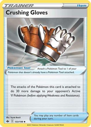 Crushing Gloves 133  SWSH06 Chilling Reign - Uncommon