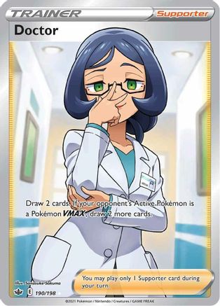 Doctor (Full Art) 190  - Holofoil SWSH06 Chilling Reign - Ultra Rare