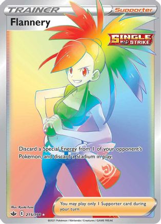 Flannery (Secret) 215  - Holofoil SWSH06 Chilling Reign - Secret Rare