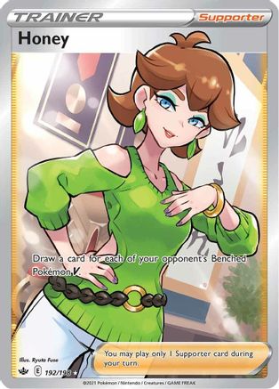 Honey (Full Art) 192  - Holofoil SWSH06 Chilling Reign - Ultra Rare
