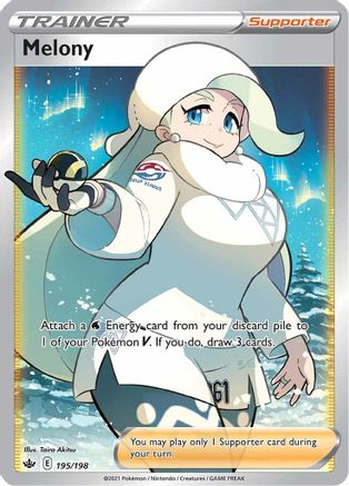 Melony (Full Art) 195  - Holofoil SWSH06 Chilling Reign - Ultra Rare