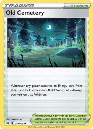 Old Cemetery 147  - Reverse Holofoil SWSH06 Chilling Reign - Uncommon