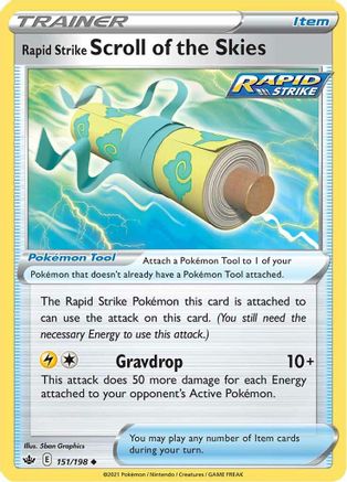 Rapid Strike Scroll of the Skies 151  SWSH06 Chilling Reign - Uncommon