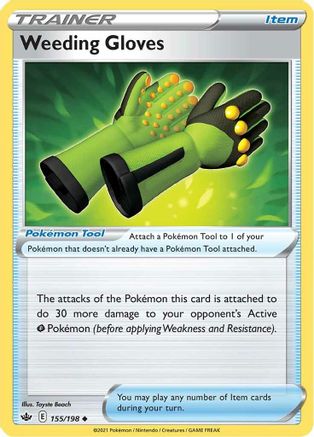 Weeding Gloves 155  - Reverse Holofoil SWSH06 Chilling Reign - Uncommon
