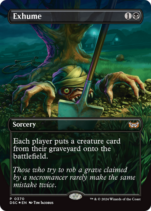 Exhume (Borderless) (DSC-370) - Duskmourn: House of Horror Commander Foil