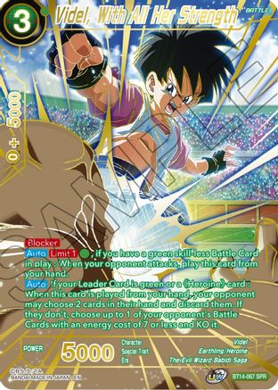 Videl, With All Her Strength (SPR) (BT14-067) - Cross Spirits