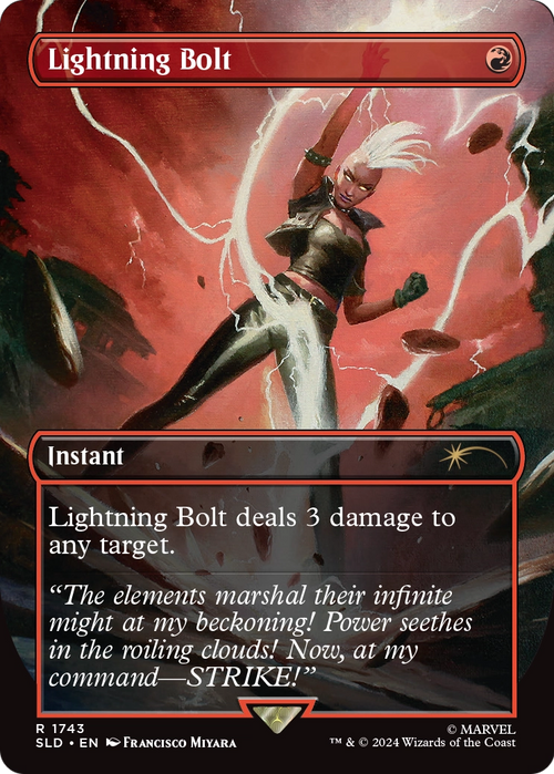 Lightning Bolt (SLD-1743) - Secret Lair Drop (Borderless) Foil