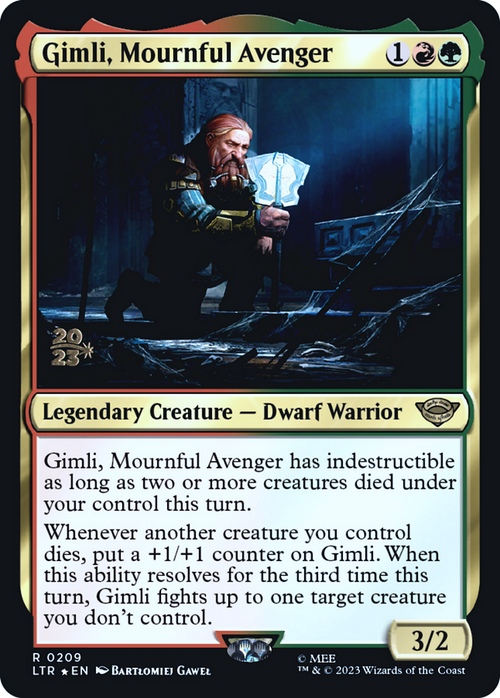 Gimli, Mournful Avenger (PRE-209) - Tales of Middle-earth Promos Foil
