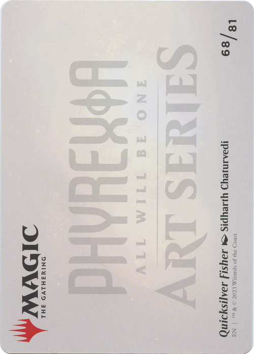 Quicksilver Fisher // Quicksilver Fisher (AONE-068) - Phyrexia: All Will Be One Art Series (Borderless)