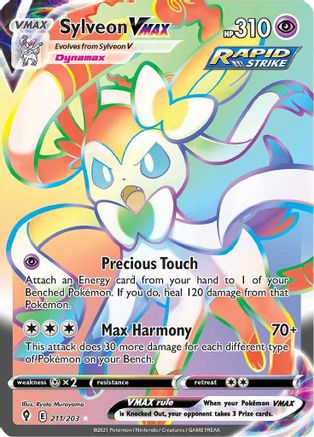 Sylveon VMAX (Secret) 211  - Holofoil SWSH07 Evolving Skies - Secret Rare